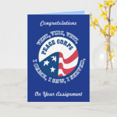 Peace Corps割り当てグリーティングカード カード (黄色い花)