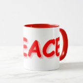 "#PEACE" Cute Design. Buy Now マグカップ (正面右)