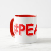 "#PEACE" Cute Design. Buy Now マグカップ (正面左)