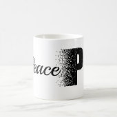 Peace Disintegration Effect Typography Classic Mug コーヒーマグカップ (中央)