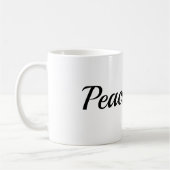 Peace Disintegration Effect Typography Classic Mug コーヒーマグカップ (左)