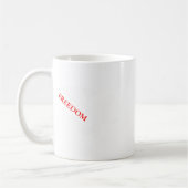 Peace Dom White Dove Says Dom Usa Red Dom Saying  コーヒーマグカップ (左)