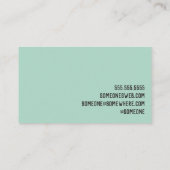 Peace Doveイエローローズタトゥーハンド名刺 名刺 (裏面)