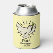 Peace Doveクーラーボックス- "Peace Be With You All!" 缶クーラー (缶正面)