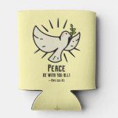 Peace Doveクーラーボックス- "Peace Be With You All!" 缶クーラー (裏面)