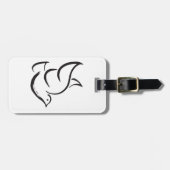 PEACE DOVEシンボルのサイン – クリスチャンのヒッピー愛 ラゲッジタグ (正面横)