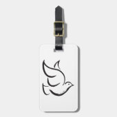 PEACE DOVEシンボルのサイン – クリスチャンのヒッピー愛 ラゲッジタグ (正面縦)