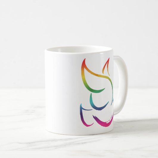 PEACE DOVEシンボルのサインHippieキリスト教のタイ – 染料60 コーヒーマグカップ (正面右)