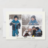 Peace Dove写真メリークリスマスブラックブルゴーニュ シーズンカード (裏面)