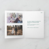 Peace Dove家族図解入りの、写真付きのクリスマスカード ノートカード (内部)