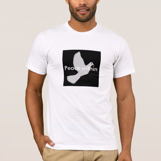 Peace Dove/引用文メンズTシャツ Tシャツ (正面)