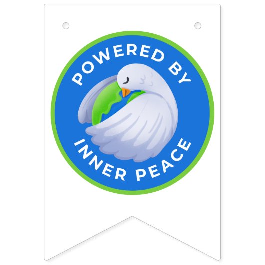 Peace Dove Bunting Banner - Powered by Inner Peace バンティングフラッグ (第2の旗)