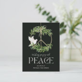 Peace Dove Business Holiday Cardはがき シーズンポストカード (スタンド正面)