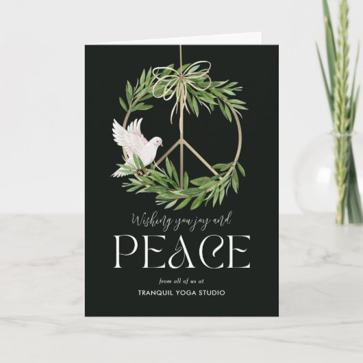 Peace Dove Business Holiday Greeting Card シーズンカード (正面)