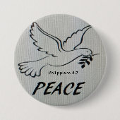 Peace Dove Button with scripture 缶バッジ (正面)