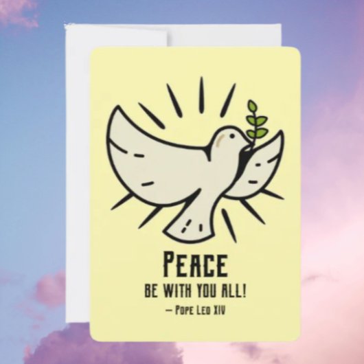 Peace Dove Card - "Peace Be With You All!" シーズンカード