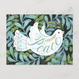 Peace Dove Christmas 図解入りの、写真付きの Postages ポストカード