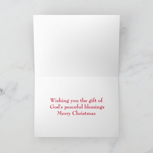 Peace Dove Christmas Greeting Card カード (内部)