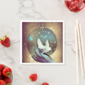 Peace Dove Christmas Ornament スタンダードカクテルナプキン (インサイチュ)