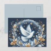 Peace dove Christmas postcard ポストカード (正面/裏面)