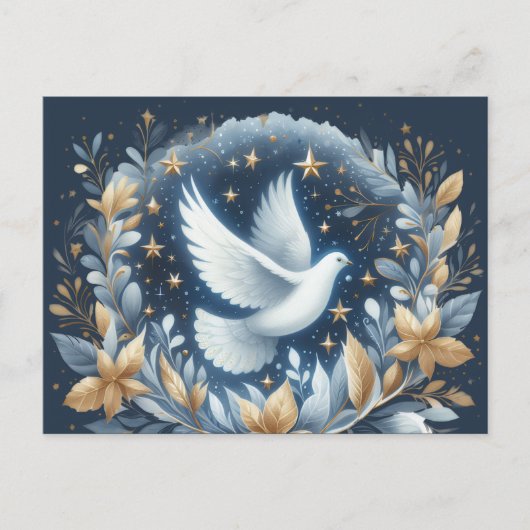 Peace dove Christmas postcard ポストカード (正面)