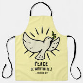 Peace Dove Eプロン – "Peace Be With You All!" エプロン (正面)