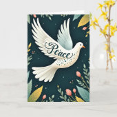 Peace Dove Greeting Card カード (黄色い花)