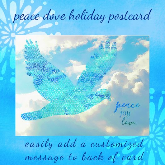 Peace Dove Happy New Yearはがき ポストカード