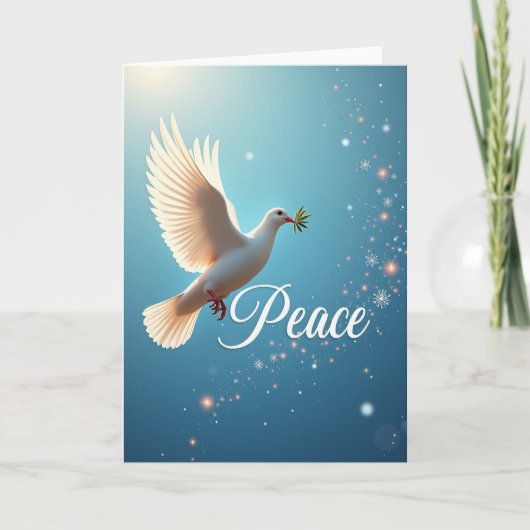 Peace Dove Holiday Card カード (正面)