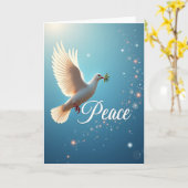 Peace Dove Holiday Card カード (黄色い花)