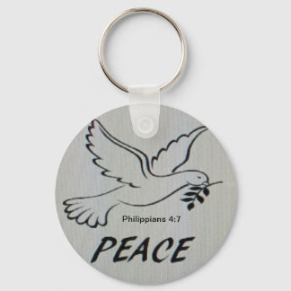 Peace Dove Key Chain with scripture キーホルダー