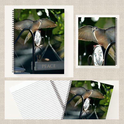 Peace Dove Spread Wings Photographic ノートブック