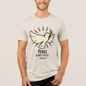 Peace Dove Tee - "Peace Be With You All!" トライブレンドTシャツ (正面)