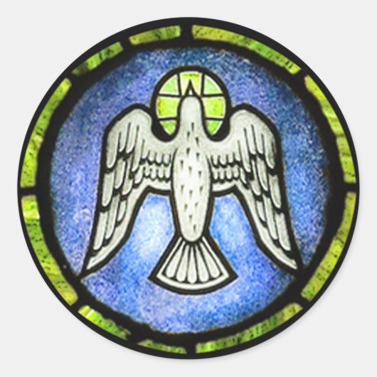 Peace Dove WiNdowステッカー ラウンドシール (正面)