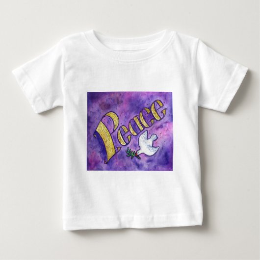 Peace Dove Word 感動的 Art Tシャツ (正面)