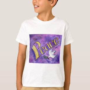 Peace Dove Word 感動的 Art Tシャツ
