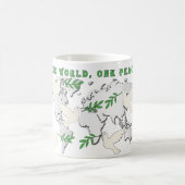 Peace Dove World Map Mug モーフィングマグカップ (中央)