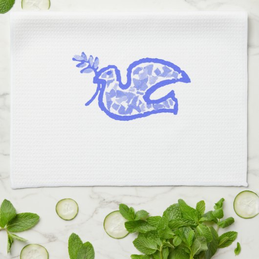 Peace Doves  キッチンタオル (折り畳み)