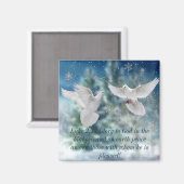 Peace doves Luke 2:14クリスマスマグネット マグネット (正面/裏面)