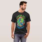 Peace Earth Day Everyday 60s 70s Hippie Retro Envi Tシャツ (正面フル)