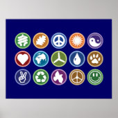 Peace / Eco Symbols ポスター (正面)