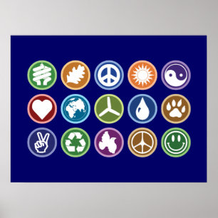 Peace / Eco Symbols ポスター