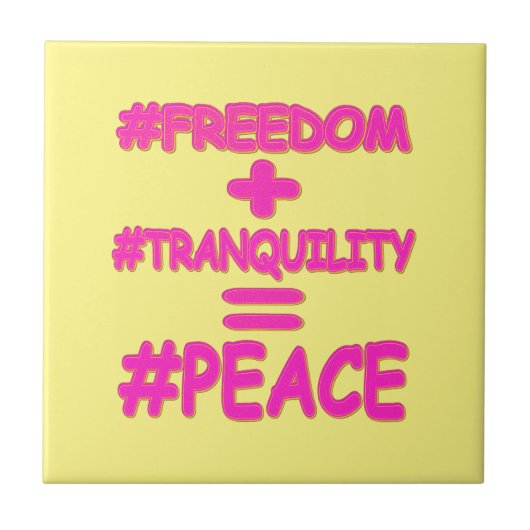 "PEACE EQUATION"かわいいデザイン。買今 タイル (正面)