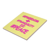 "PEACE EQUATION"かわいいデザイン。買今 タイル (側面)