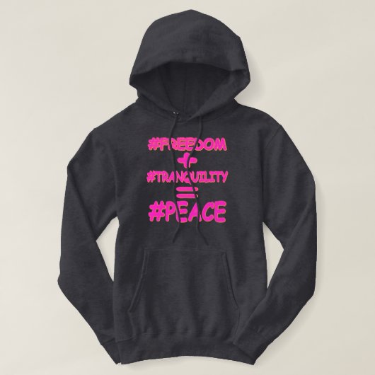 "PEACE EQUATION"かわいいデザイン。買今 パーカ (デザイン正面)