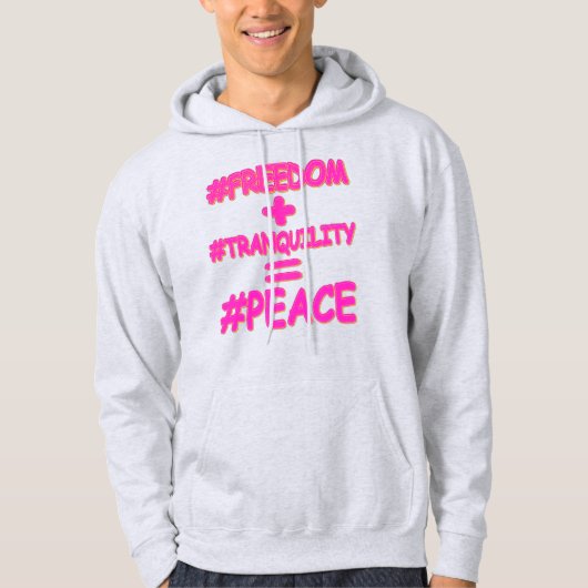 "PEACE EQUATION"かわいいデザイン。買今 パーカ (正面)