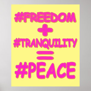 "PEACE EQUATION"かわいいデザイン。買今 ポスター