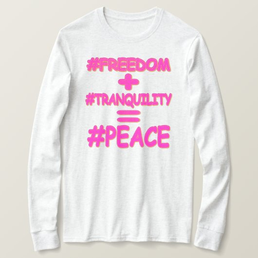 "PEACE EQUATION"かわいいデザイン。買今 Tシャツ (デザイン正面)