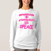 "PEACE EQUATION"かわいいデザイン。買今 Tシャツ (正面)