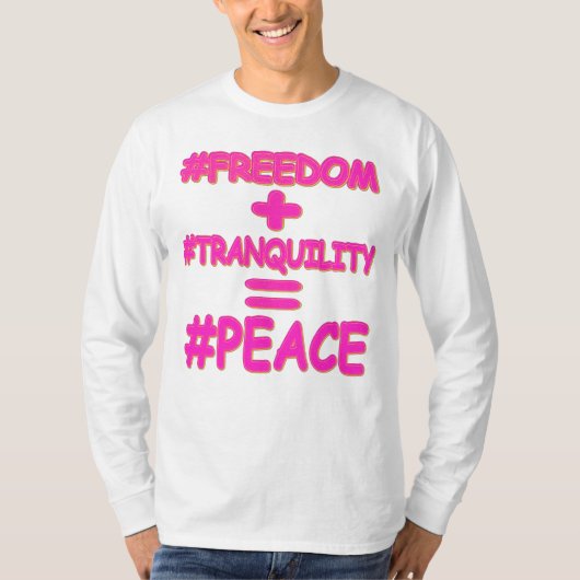 "PEACE EQUATION"かわいいデザイン。買今 Tシャツ (正面)